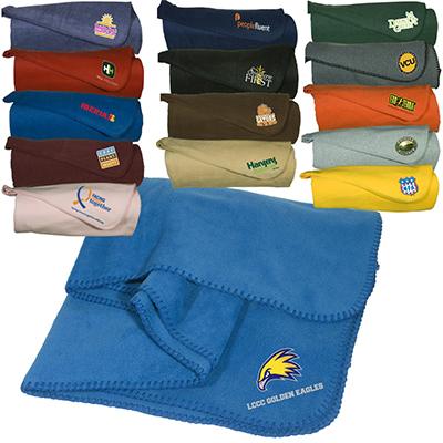 Fleece Throw Blanket-In-A-Pouch As low as $9.00