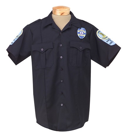 Officer Short Sleeve Dress Button Twill