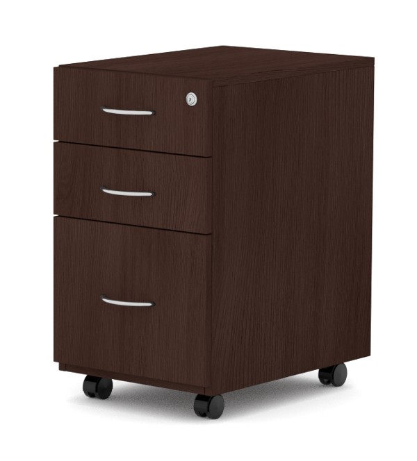Envision Pedestal - Mobile, Two Box Drawers, One File Drawer