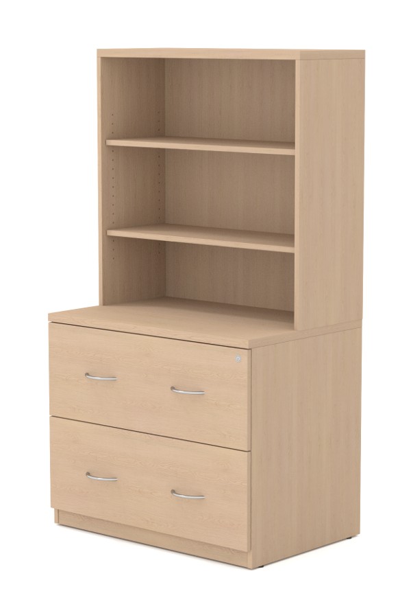 Envision Lateral File - Two Drawer & Bookcase