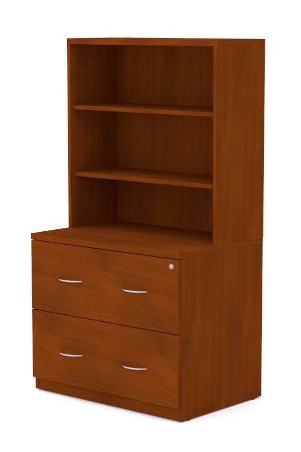 Envision Lateral File - Two Drawer & Bookcase