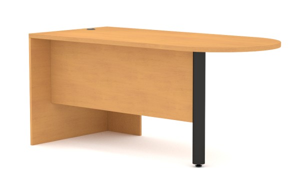 Envision Desk - Left Peninsula with 18" Modesty Panel