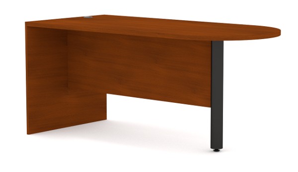 Envision Desk - Left Peninsula with 18" Modesty Panel