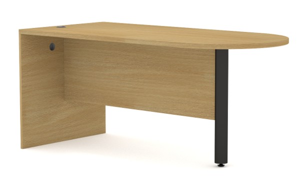 Envision Desk - Right Peninsula with 18" Modesty Panel