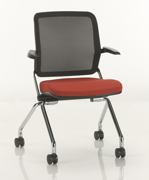 Navigator Air Upholstered Seat and Mesh Back Guest Chair